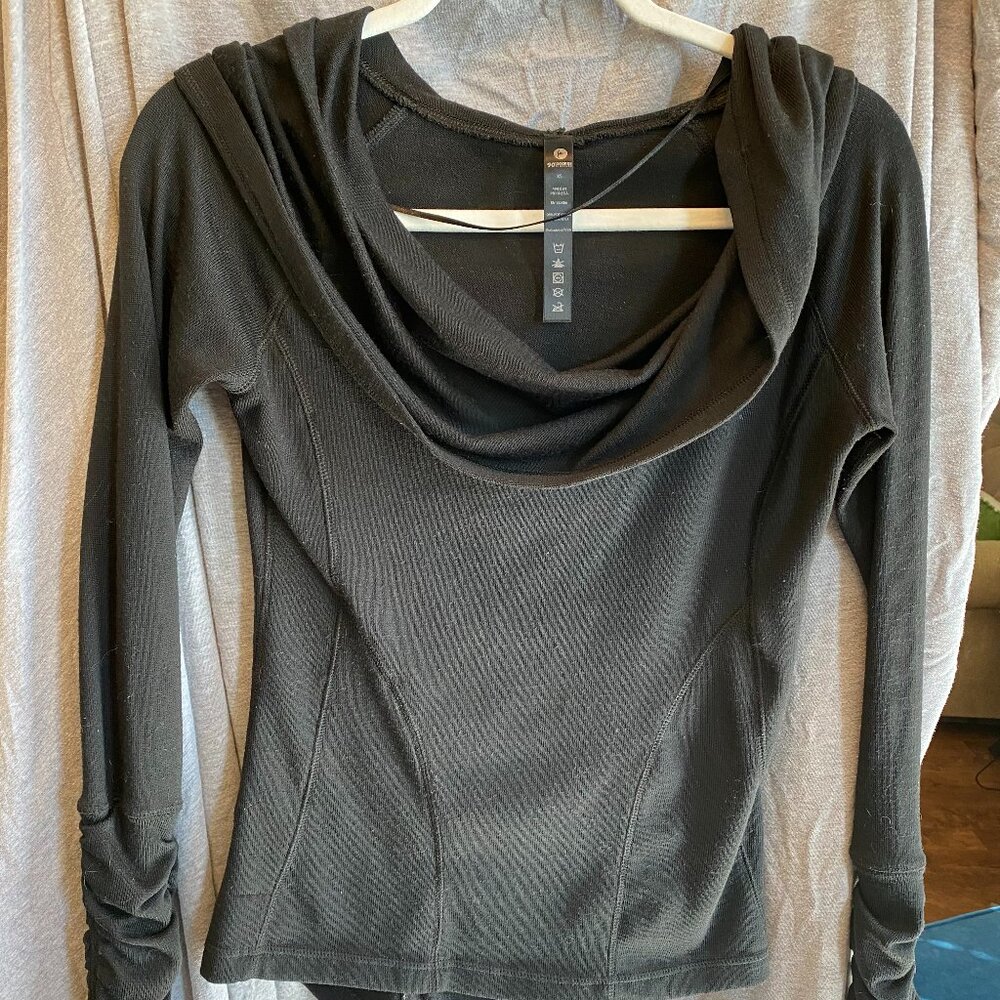 90 Degrees By Reflex Womens Size XS Cowl Neck Hooded Pullover